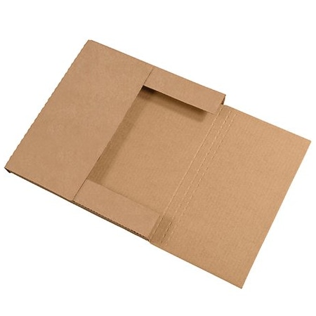 Bsc Preferred 12-1/2 x 12-1/2 x 1'' Kraft Easy-Fold Mailers, 50PK BUY00017617